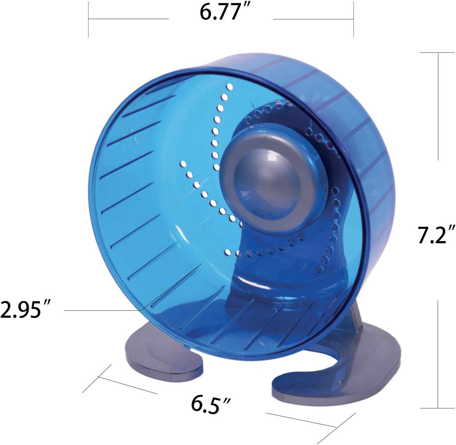 Petest Hamster Exercise Wheel, Silent Spinner Hamster Running Wheels, Diameter 6.7 Inch, Blue image number 3