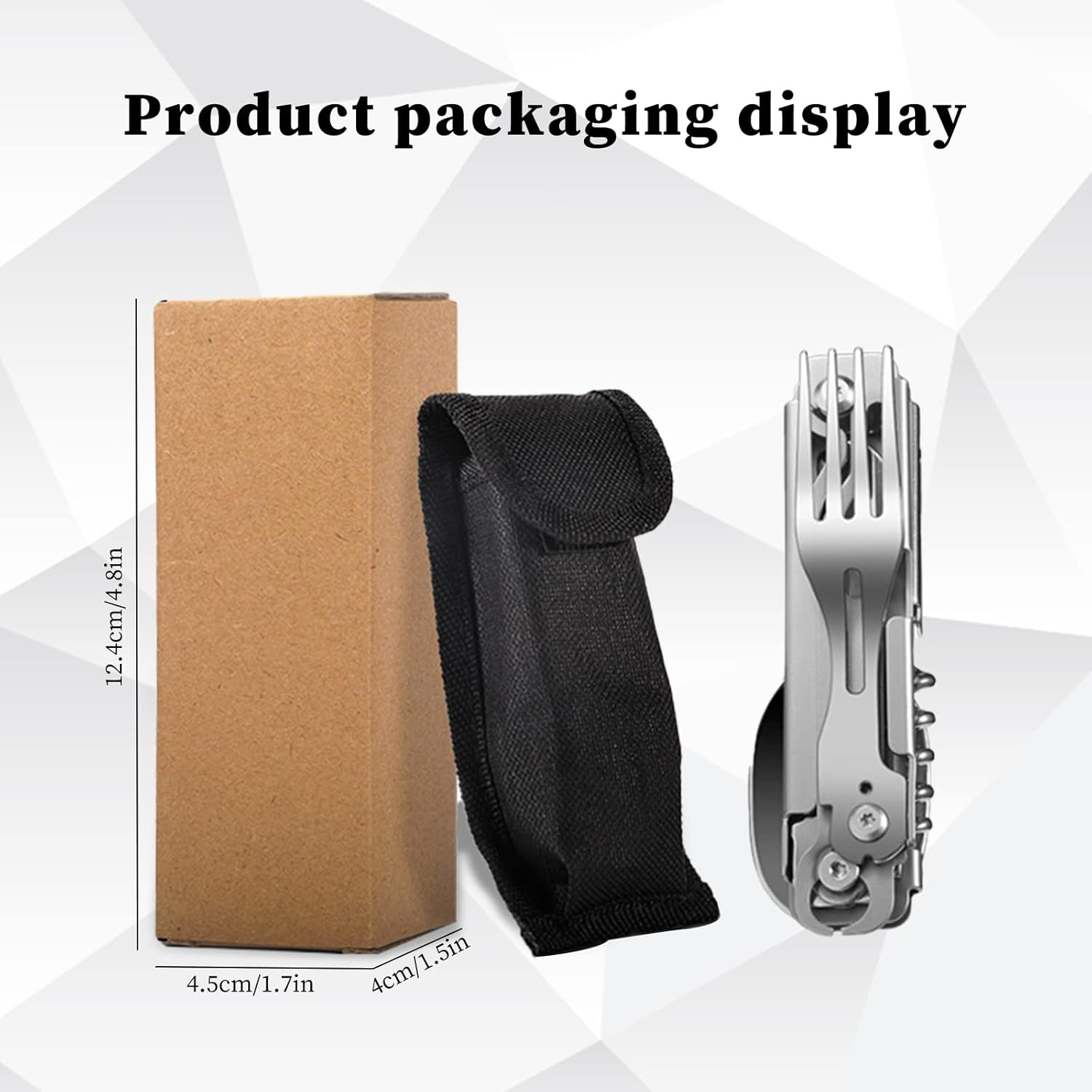 Camping Cutlery Folding Cutlery, Detachable Cutlery on the Go, Stainless Steel Folding Cutlery Set, 5 in 1 Multifunctional Travel Cutlery for Camping, Outdoor image number 4