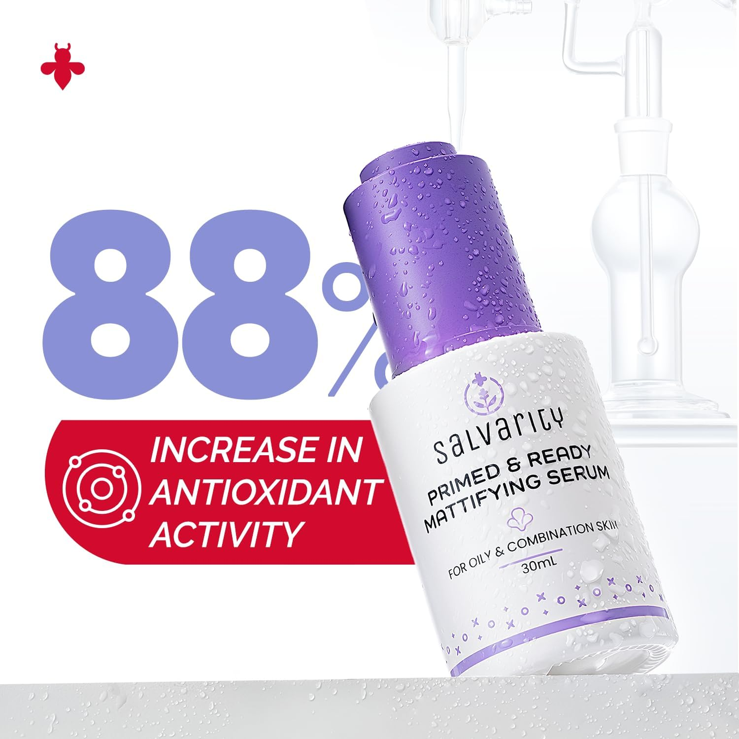 Salvarity Acne Face Serum with 2% Salicylic Acid and 5% Bamboo Extract Helps Unclog Pores and Reduce Blackheads, for Oily & Blemish-Prone Skin, Lightweight Non-Greasy Texture, Australian Made &ndash; 30 Ml image number 1