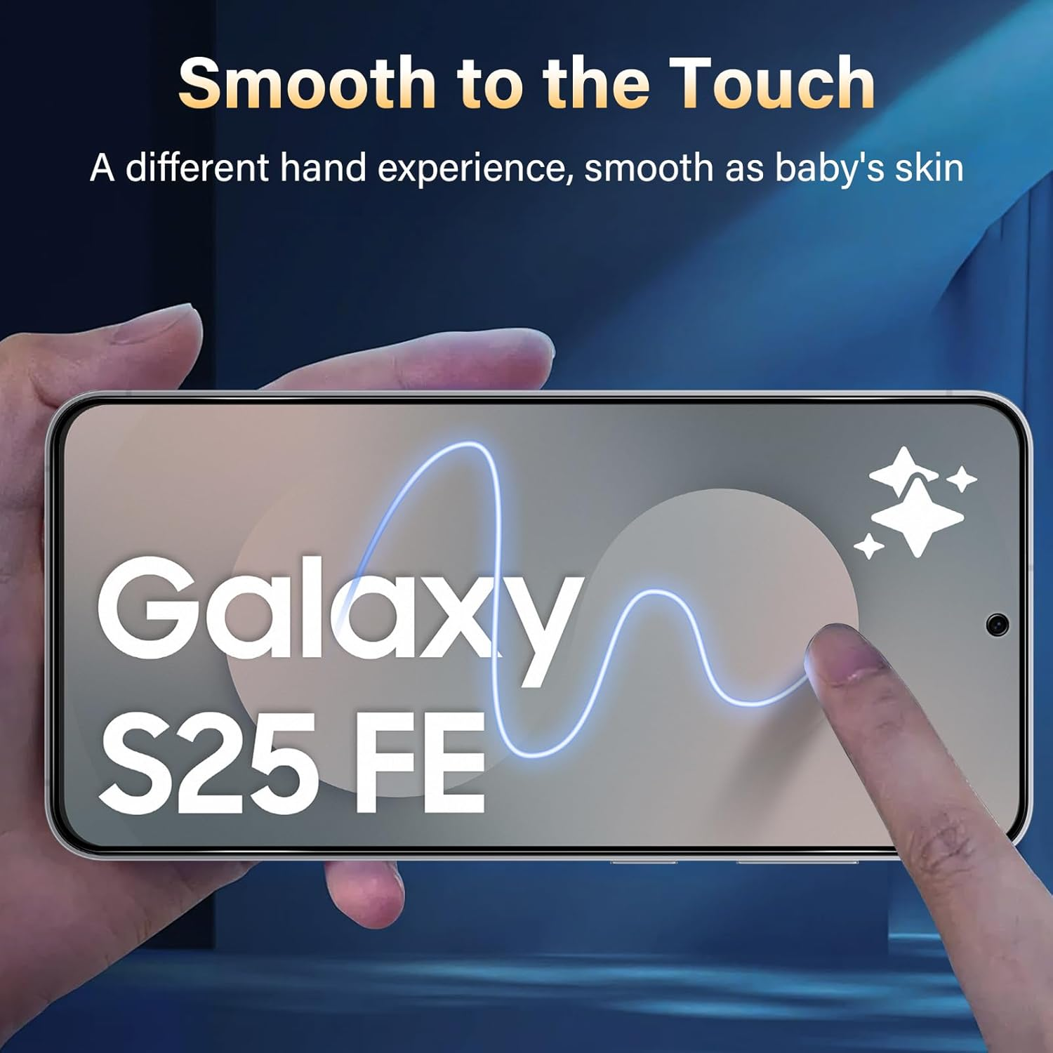 Funrae Full Screen Matte Screen Protector for Samsung Galaxy S25 FE 5G for Tempered Glass, Pack of 2 Anti-Fingerprint Matte Film, 9H Hardness Tempered Glass Protective Glass, Anti-Glare image number 3