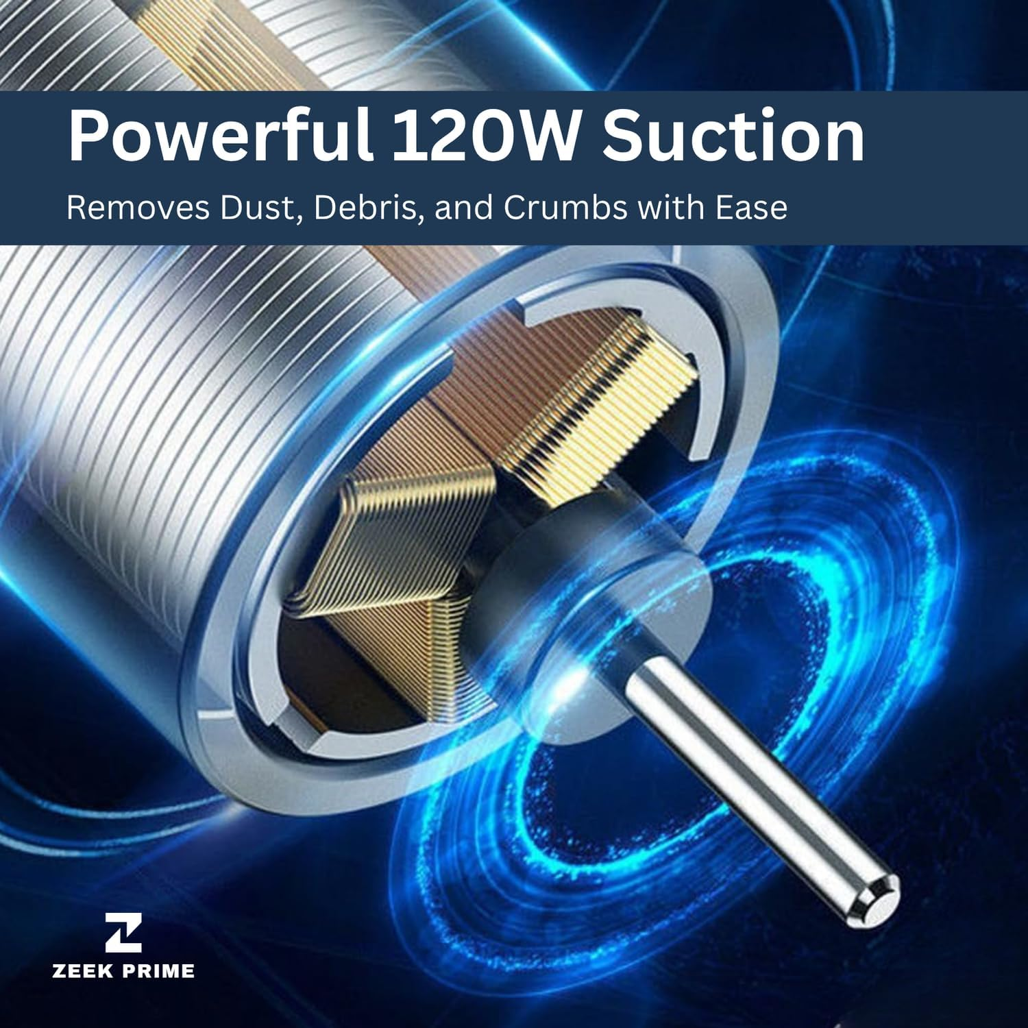 Cordless Car Vacuum Cleaner &ndash; 120W High Power with USB Charging, Dual 2000Mah Batteries, 0.5L Dustbin | Lightweight Handheld Vacuum (0.36Kg) for Car Interior, Seats, Crevices & Pet Hair image number 6