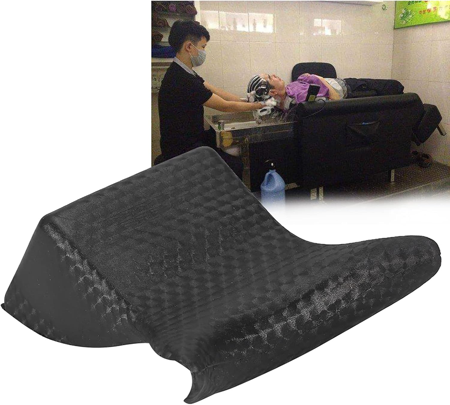 TOUISEDGI Shampoo Neck Cushion, Beauty Neck Rest Shampoo Bowl Hair Washing Backwash Cushion Salon Spa Equipment Unit Pillow image number 5