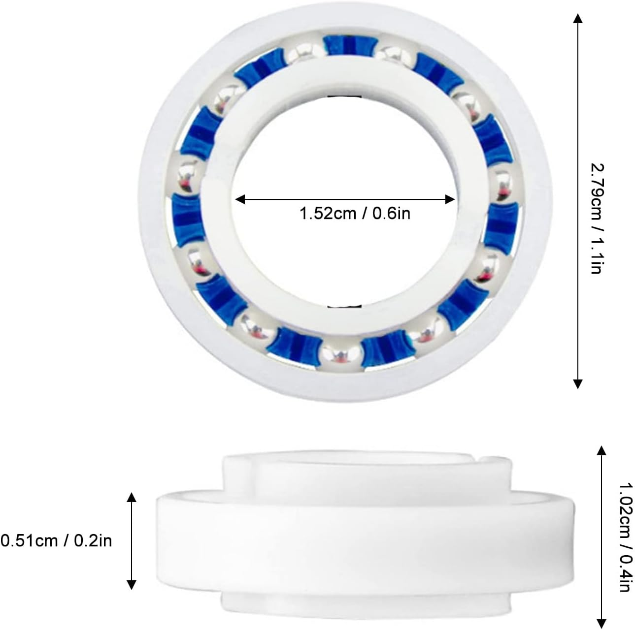 8Pcs Pool Cleaner Wheel Bearings for for Polaris 180/280 Pool Cleaner Replacement, C 60 Wheel Bearings Smoothly Running, 180/280 Pool Cleaner Part
