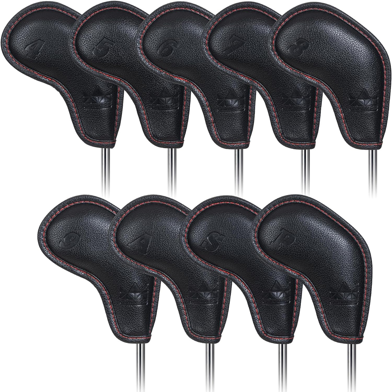 Craftsman Golf 9Pcs/Set Black Golf Club Iron Headcovers Set for Ping Callaway Mizuno Taylomade Etc. Also 1 Pc #2 or L Cover image number 5