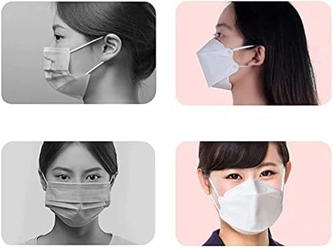 50-Pack KF94 Face Masks, 4-Ply, 3D Design, Multicoloured Set in Blush, Mint, Pink, Light Purple, Black image number 4