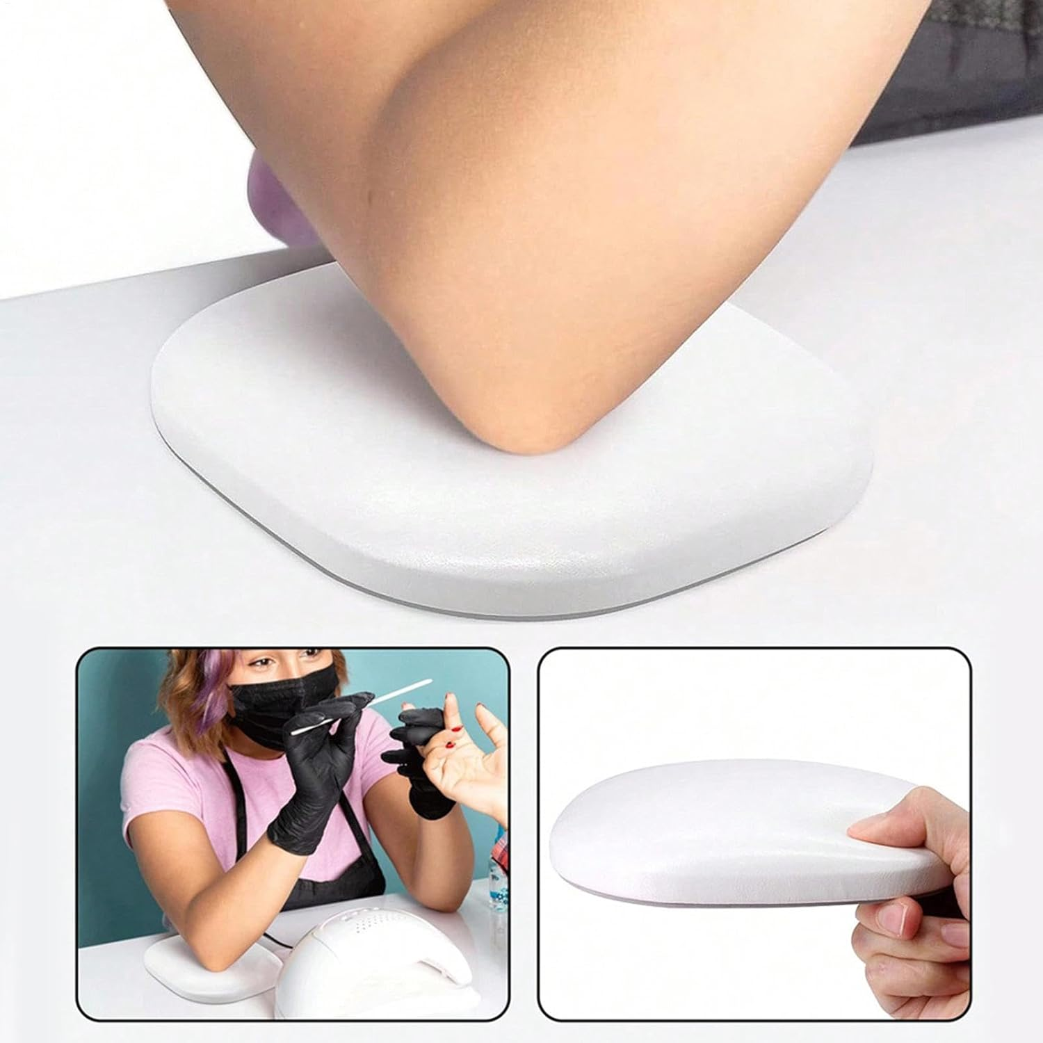 Manicure Arm Rest &ndash; Nail Tech Elbow Cushion | Soft, Non-Slip Elbow Support for Nail Technicians, Hand Rest Holder for Professional & Nails, Non-Slip Manicure Support,Professional Nail Arm Rest image number 6