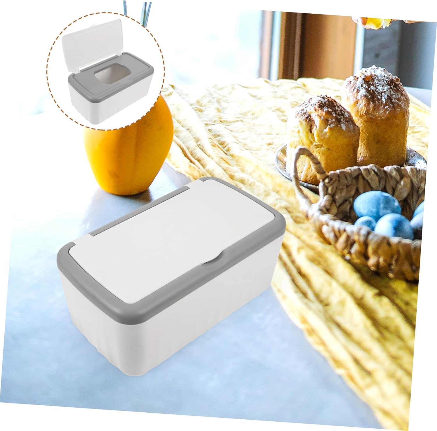 Tissue Storage Box Cover Capacity Wet and Dry Wipe Holder for Home Office and Car Elegant Design to Keep Wipes Fresh and Moist Stylish Tissue Organizer for Any Room image number 2