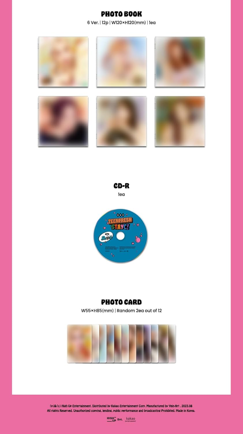 STAYC TEENFRESH 3Rd Mini Album Digipack Version Cd+Photobook+Photocard+Tracking Sealed (Isa Version) - Digipack Random image number 2