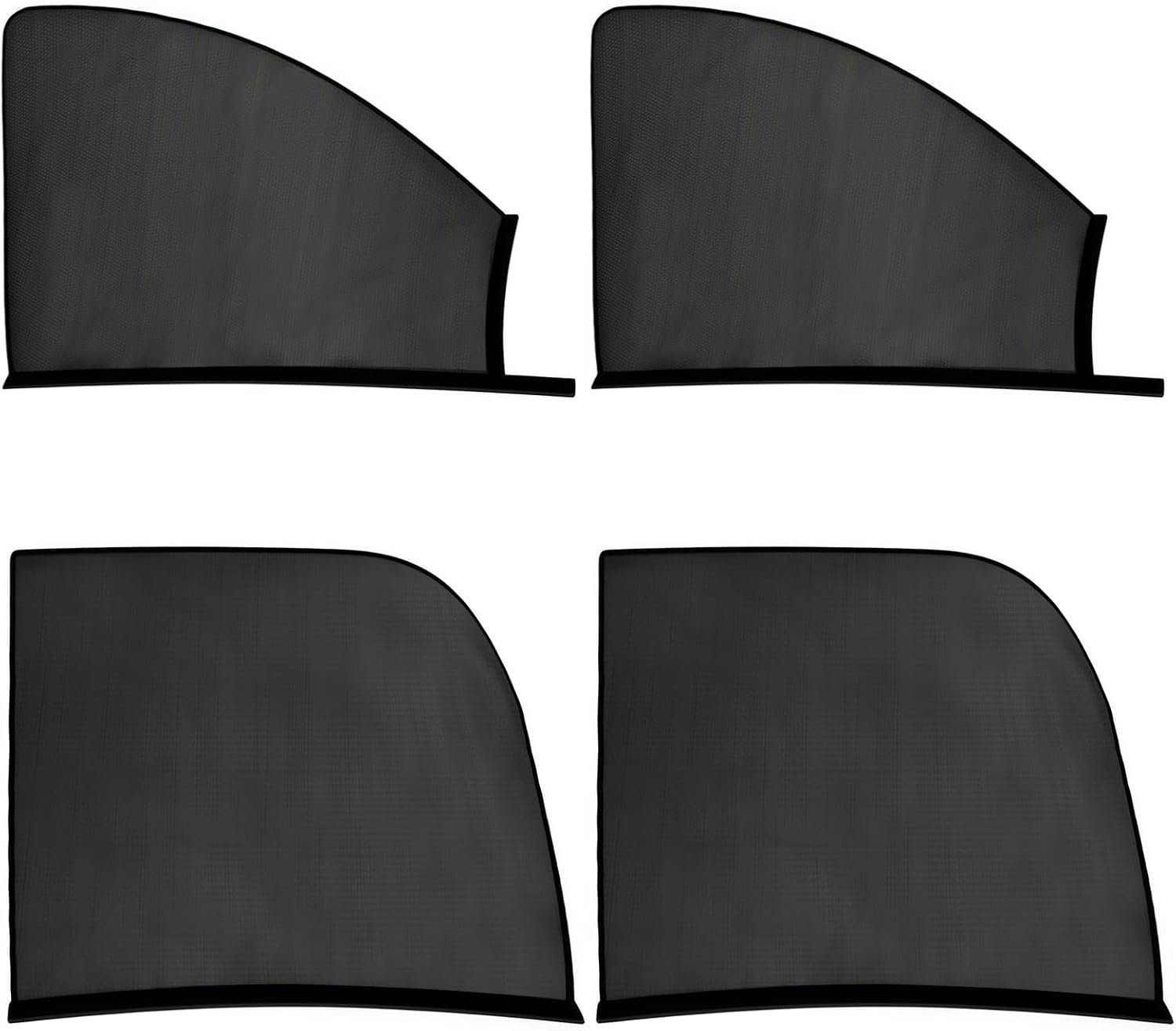 4Pack Car Window Shades Mesh,Stretchy&Breathable Mesh - Universal Fit Most of Cars, Large SUV, Pickup,Uv Protection Mosquito Net Side Window Covers for Car Camping & Baby