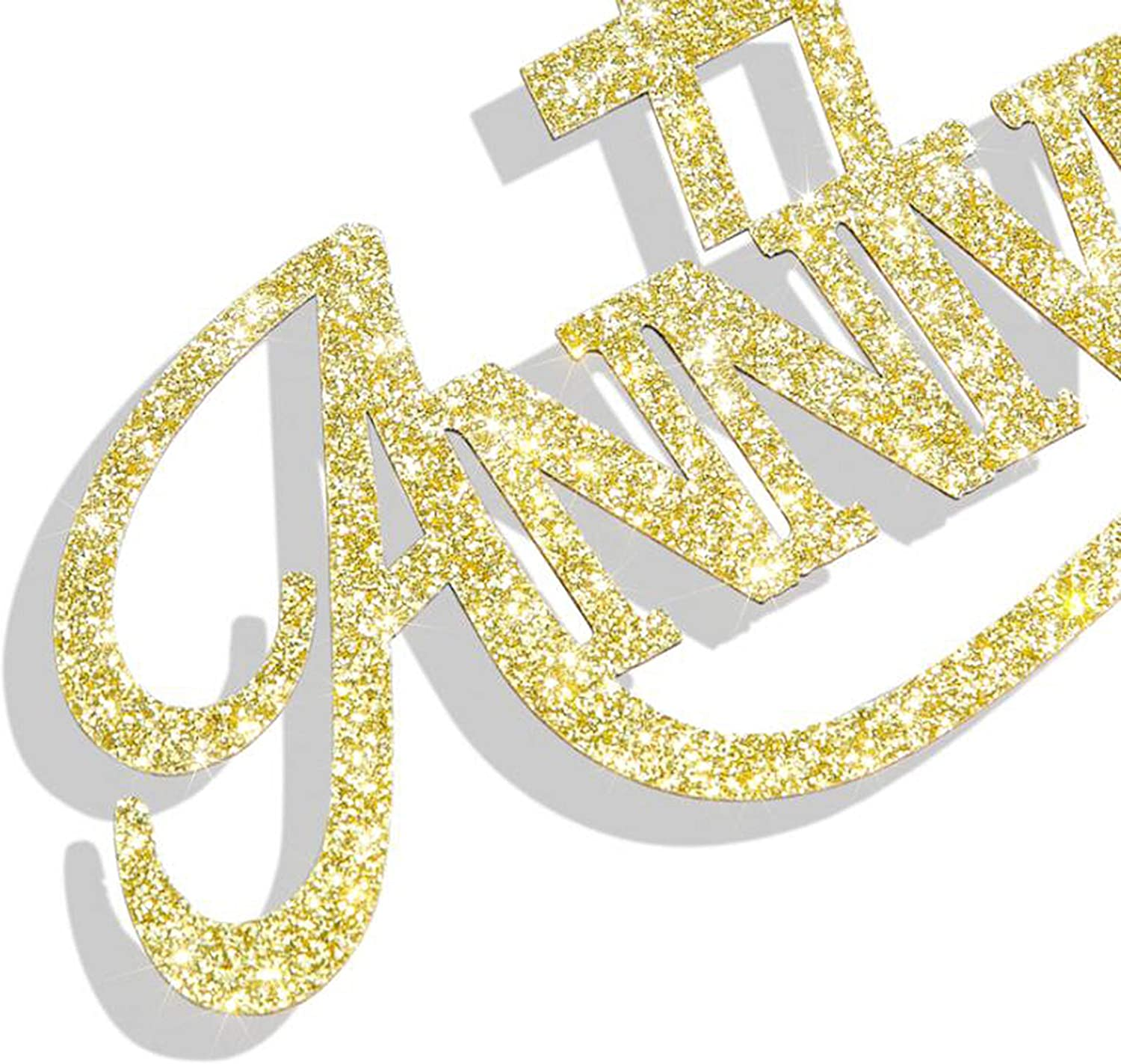 LOVENJOY 50Th Anniversary Cake Topper Gold Glitter for 50 Years Wedding Anniversary Decoration image number 3