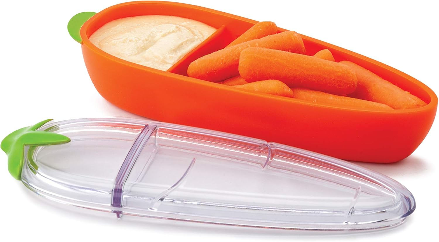Joie Carrot, BPA Free, LFGB Approved, Sectioned Food Container for Snacks, One Size, Orange image number 1