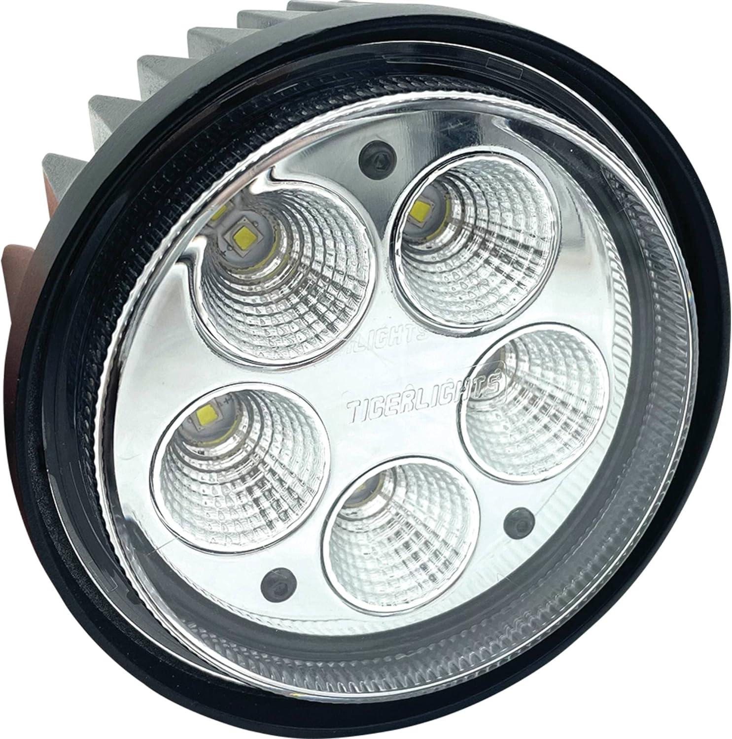 TIGERLIGHTS TL8620 12V LED Large round Headlight Compatible With/Replacement for John Deere 6105M, 6105R, 6110M, 6110R, 6115M, 6115R, 6120M, 6125M, 6130R AL206153 Flood Off-Road Light image number 1