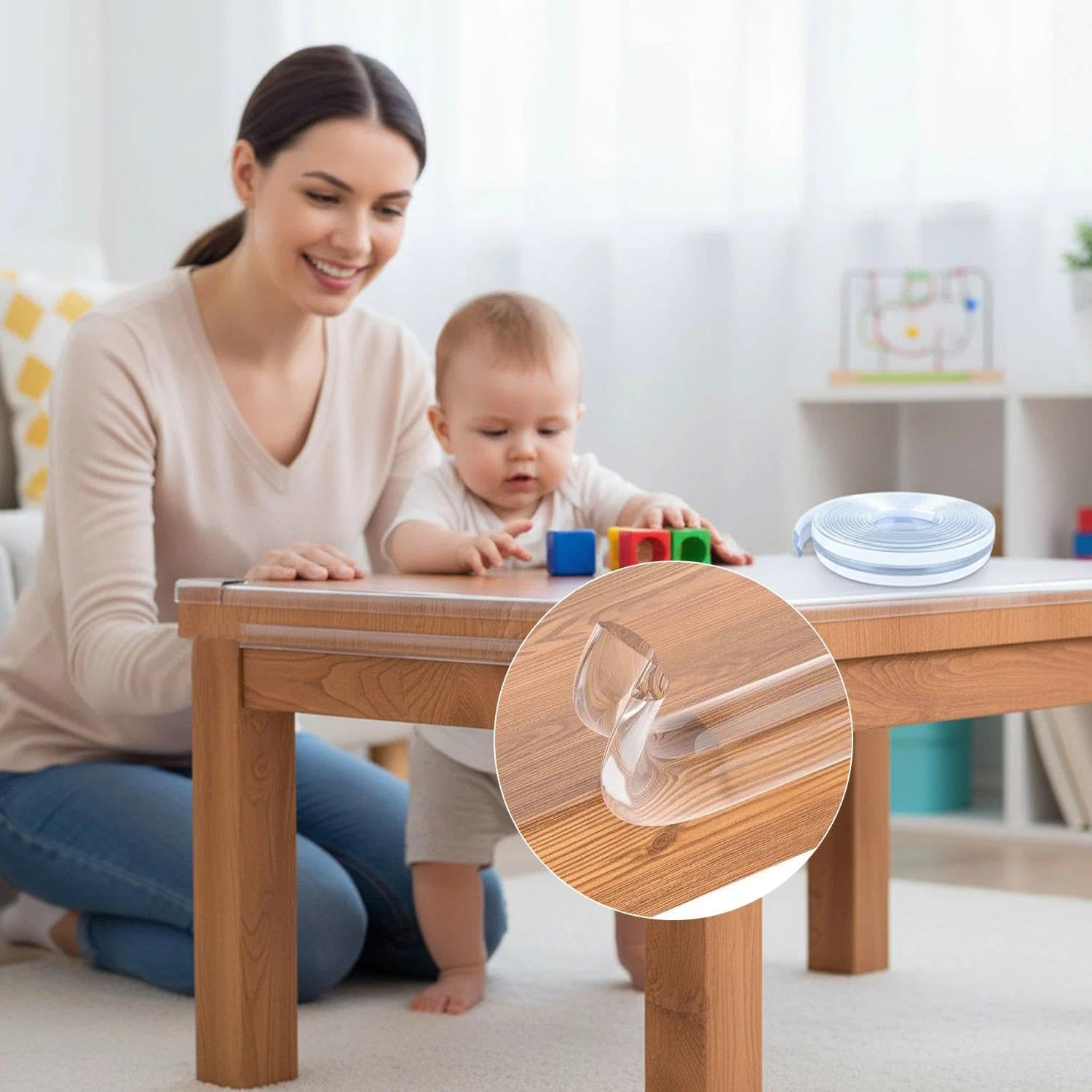 Corner&rsquo; Protectors, Clear Corner Protector Baby Proofing, Soft Edge Protectors,16.4Ft(5M) Corner Guards Furniture Corner&Edge Safety Bumpers with Upgraded Strong Adhesive for Furniture & Sharp image number 4
