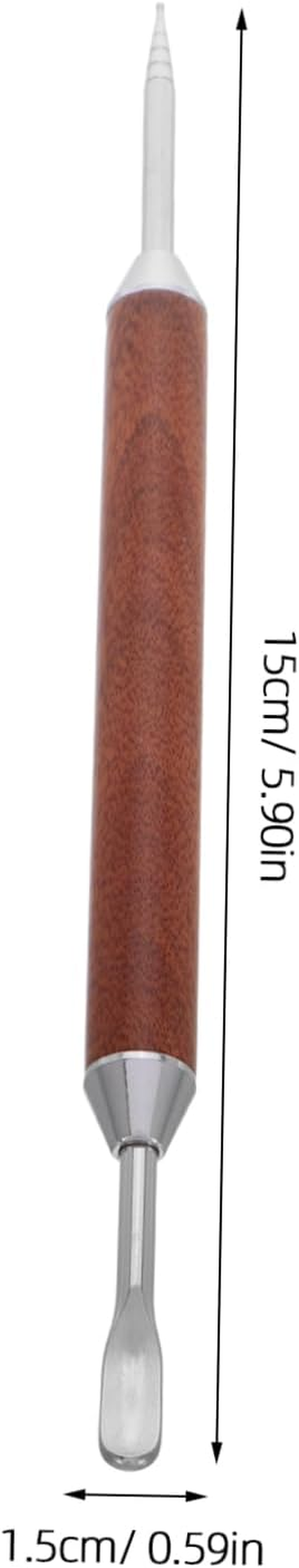 HOOTNEE Wooden Latte Art Needle Espresso Tool Set Robust Stainless Steel Stirrer Carved Handle for Coffee Tea Lovers image number 2