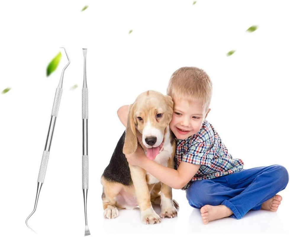 Dog Teeth Cleaning Tools Tarter Remover Canine Dental Scraper Scaler Tools Pet Tooth Cleaner Stainless Steel with Double Head (Style 1, One Size) - Style 3 image number 6