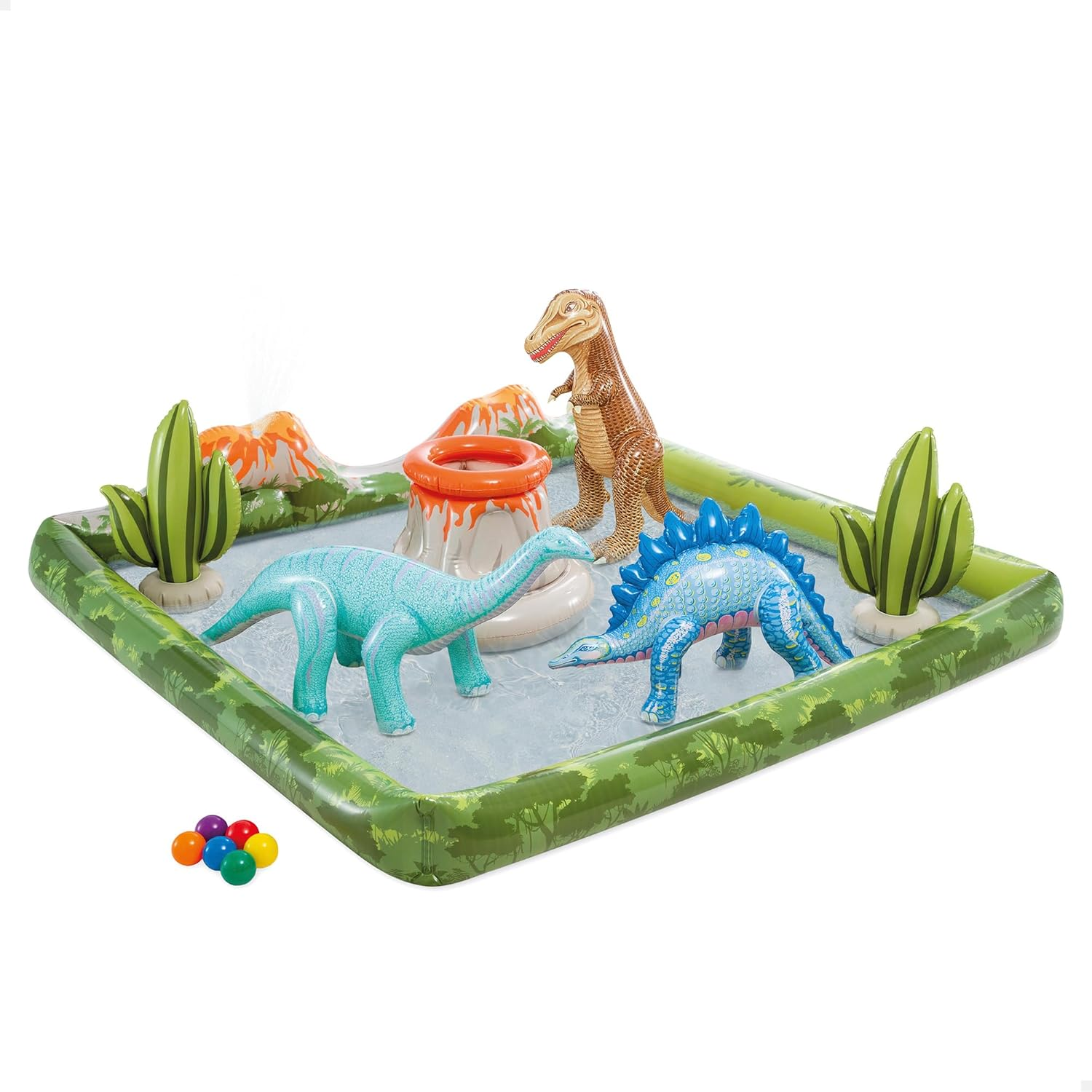 Intex Jurassic Adventure Play Center, Inflated Size: 2.01M X 2.01M X 36Cm (56132NP)