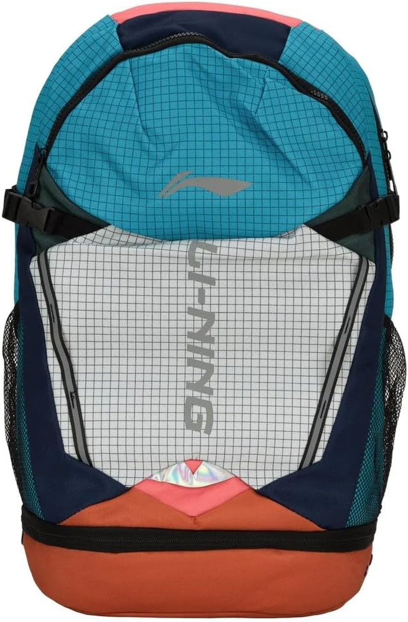 Li-Ning Gear Glide Backpack | 3 Compartments | Cushioned Straps and Back Panel | Perfect for Gym, Work & Everyday Activities | Durable Polyester Construction | Size: M