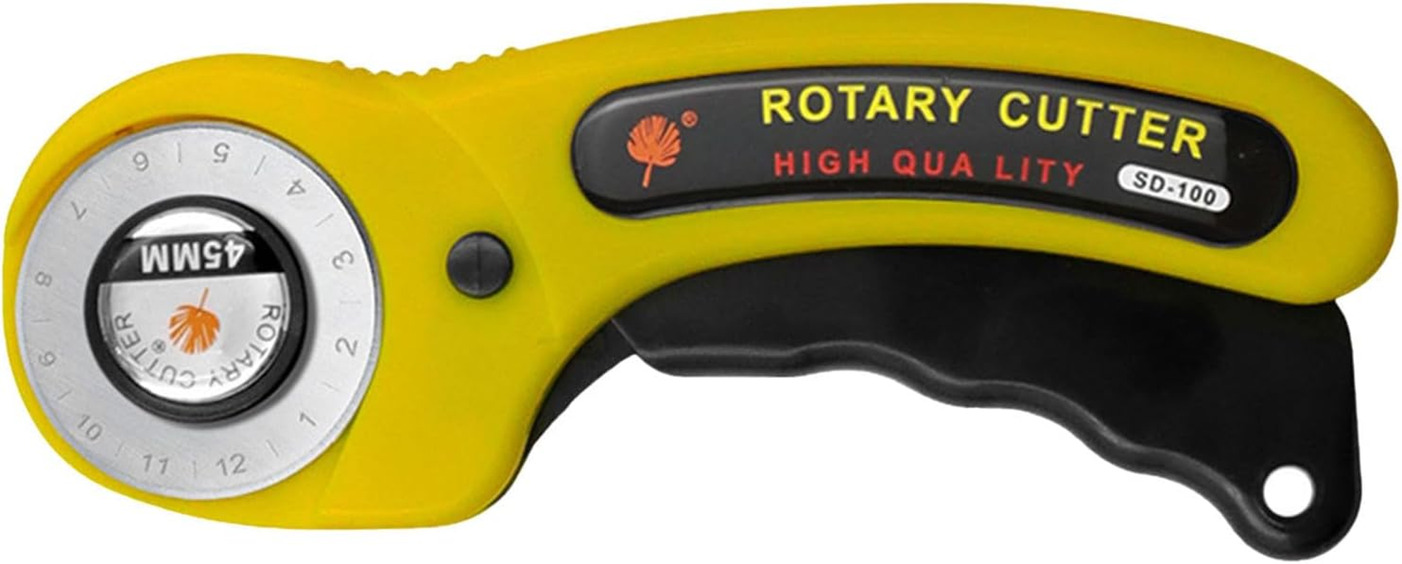 BGENHPON Rotary Cutter 45 Mm Diameter Self Sharpening Blade Ergonomic Handle Fabric Paper Cutting Tool with Safety Lock​ image number 1