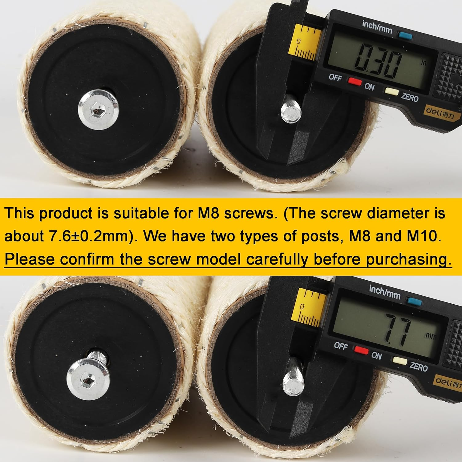 NEUMIHARO 2.9In 7.4Cm Diameter Cat Scratching Post Replacement Pole Sisal Parts for Cat Tower (M8, 40Cm/15.7In) image number 4