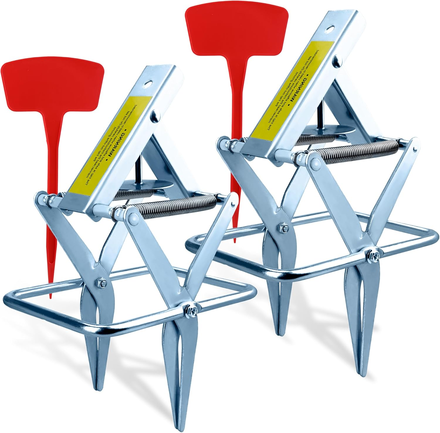 2 Pack Mole Traps,Galvanized Steel Scissor Trap,Reusable Mole Trap Killer,Easy Set Mole Eliminator Trap for Lawns image number 2