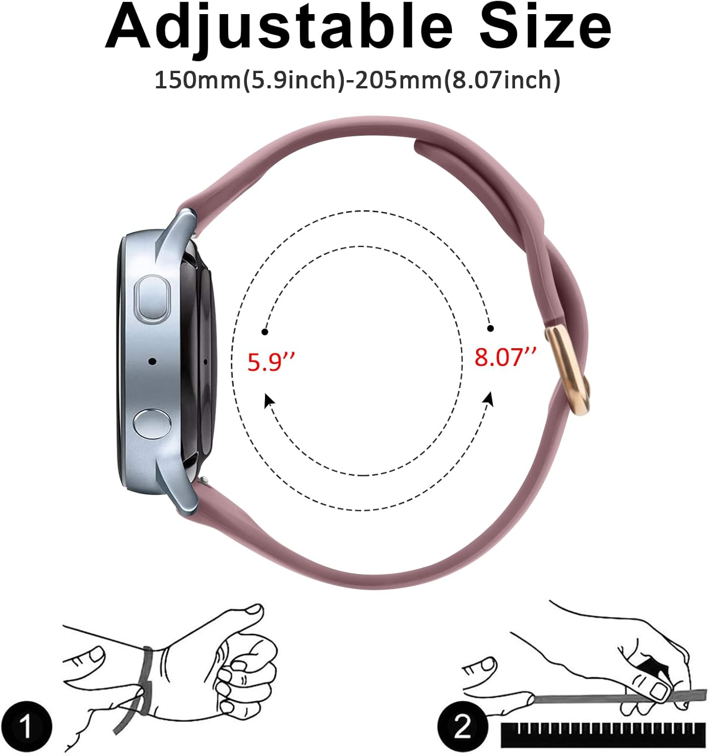 3 Pack Slim Bands for Garmin Vivoactive 5/3 Bands, 20Mm Quick Release Soft Silicone Sport Replacement Straps for Garmin Vivoactive 3 Music Band Women Men - Light Blue+Pink Sand+Violet image number 4