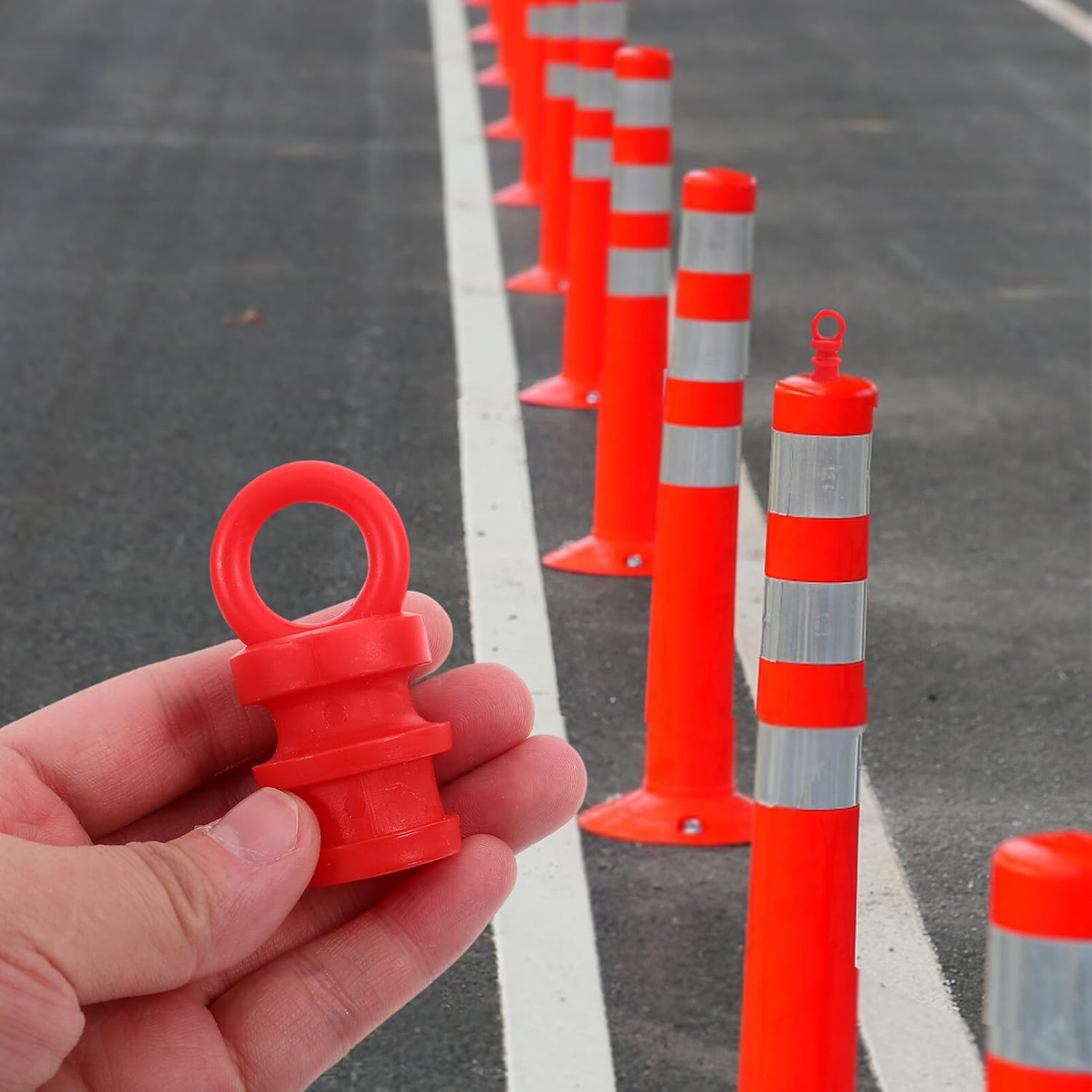 SOLUSTRE 6Pcs Rubber Caps for Fence Post Cover Decorative Post Caps for Guardrail Railing Replacement image number 3