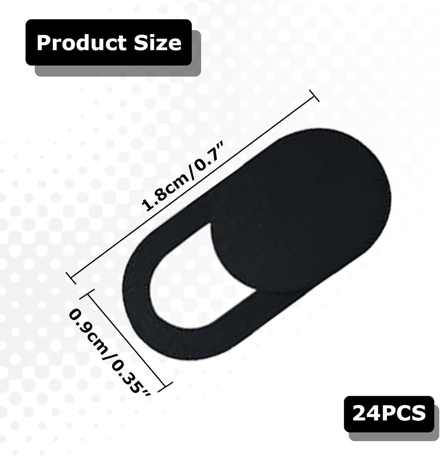 Pack of 24 Camera Cover Mobile Phone, Webcam Cover, Laptop Camera Cover, Camera Cover, Camera Cover Film, Ultra Thin, for Mobile Phone, Tablet, Laptops, Protection of Your Privacy (Black)