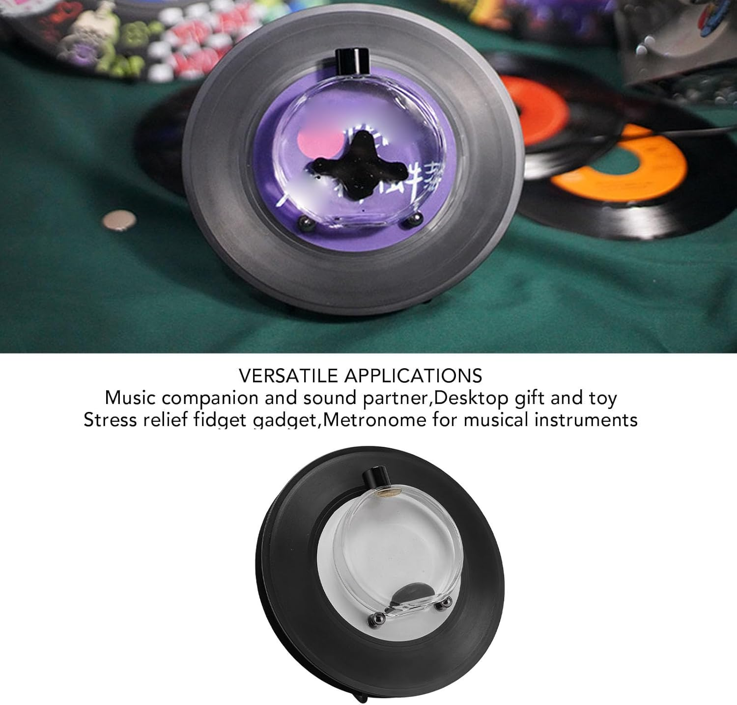 Dancing Ferrofluid Music Visualizer, Ferrofluid Speaker Music Mate with 12 Colored Pens, Dancing Ferrofluid with Music Rhythm, Ferrofluid Display Desk Toy for Table, Office, image number 3