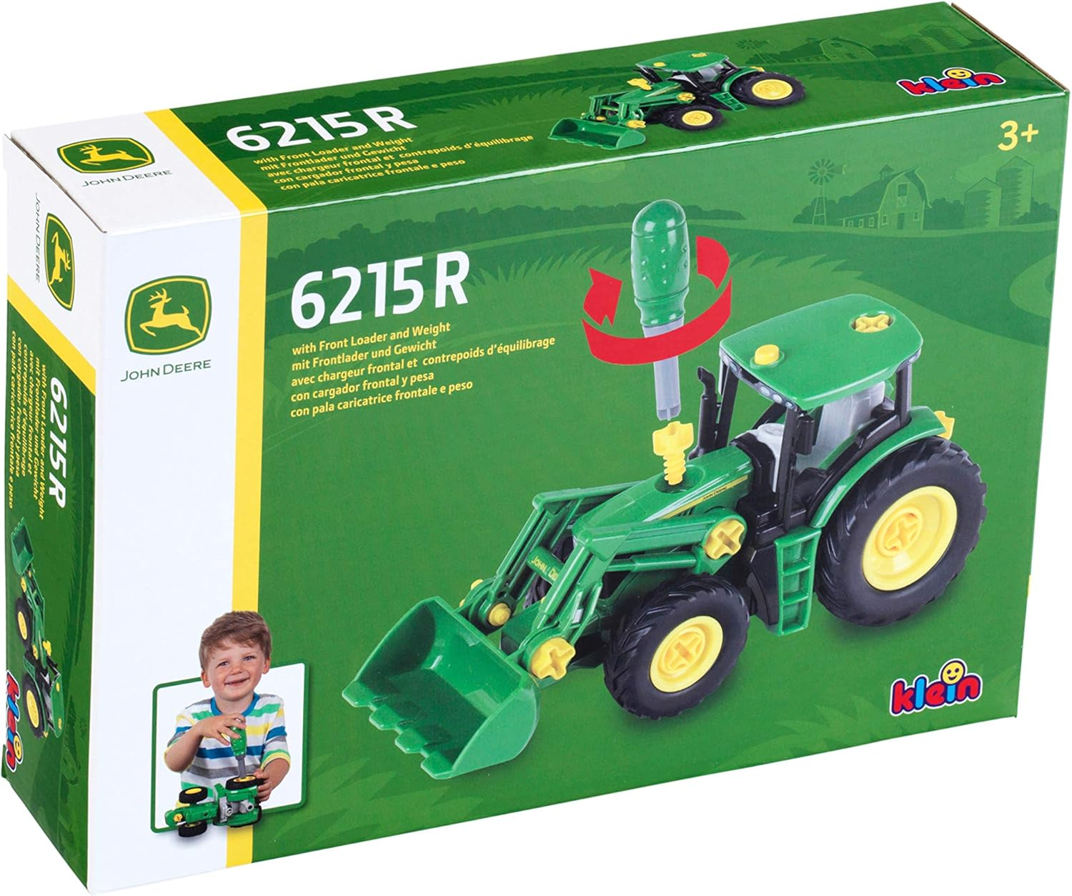 Theo Klein 3903 John Deere Tractor with Front Loader, Toy, Multi-Colored