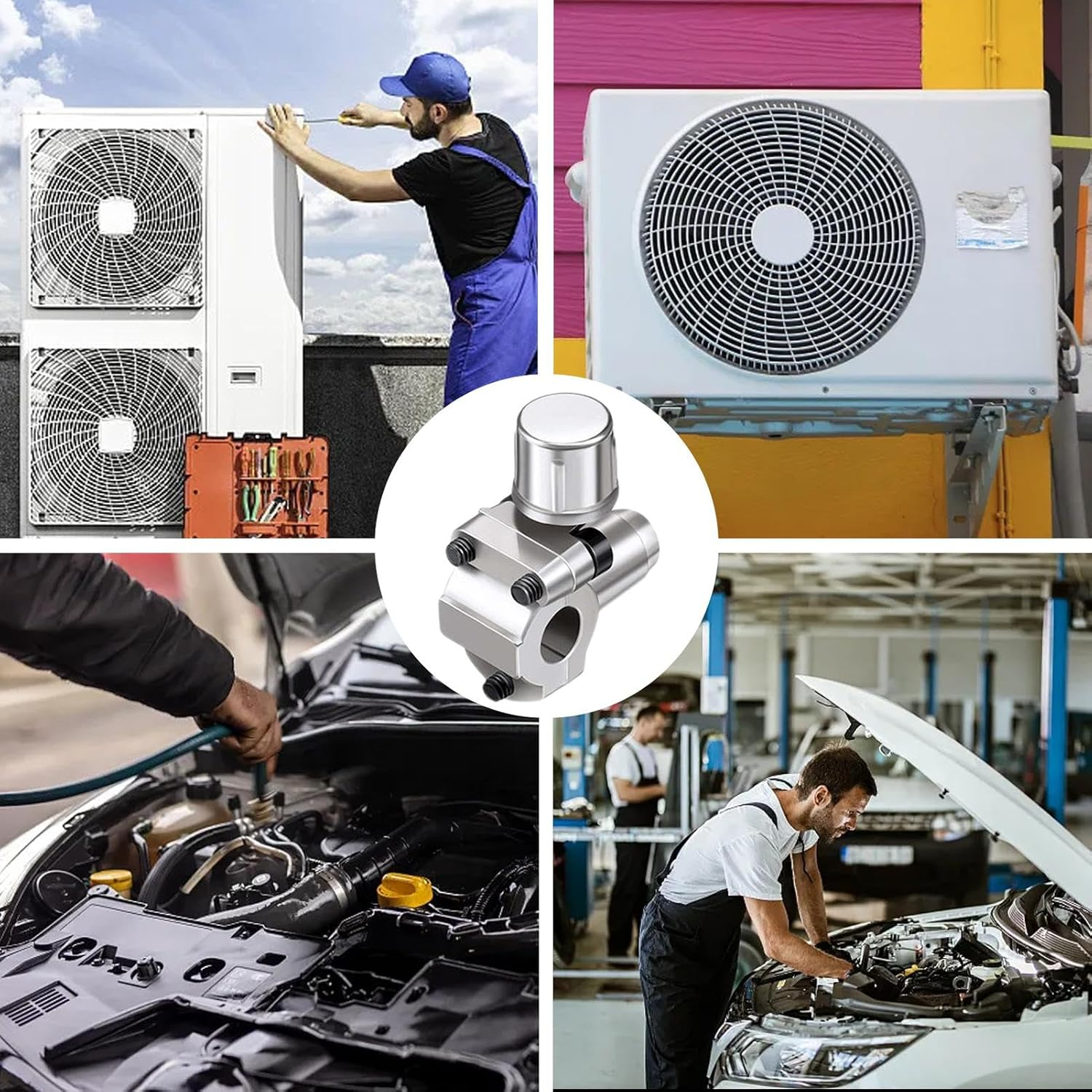 Bullet Piercing Valve for Refrigerator, HVAC Piercing Valve Kits, Piercing Tap Valve Replace, Refrigerator Parts for 1/4, 5/16, 3/8 Inch Refrigerator Tubing