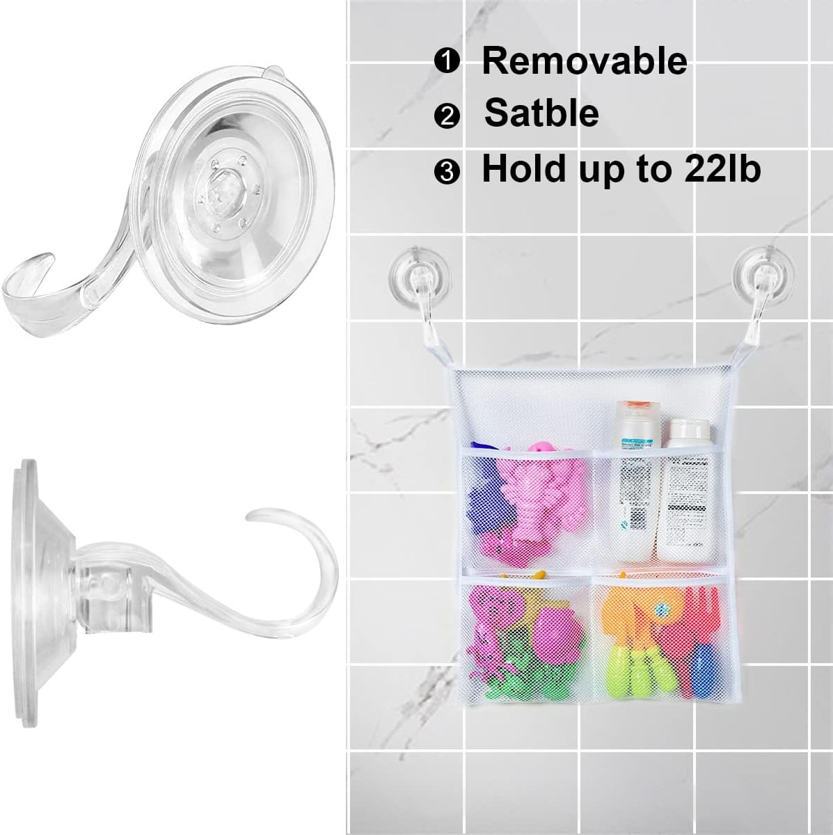 Suction Cup Heavy-Duty Hook，Large Clear Reusable Wreath Vacuum Suction Cup，Use for Windows Tiles Glass Smooth Doors and Mirrors to Hang Bags Coats Umbrellas Kitchenware and Christmas Wreaths (2 PCS) image number 1
