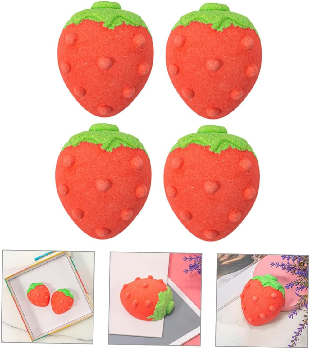 SEWOART 4Pcs Cute Aroma Bath Salt Bomb Multi-Function Bath Bomb for Boys and Girls Women image number 4
