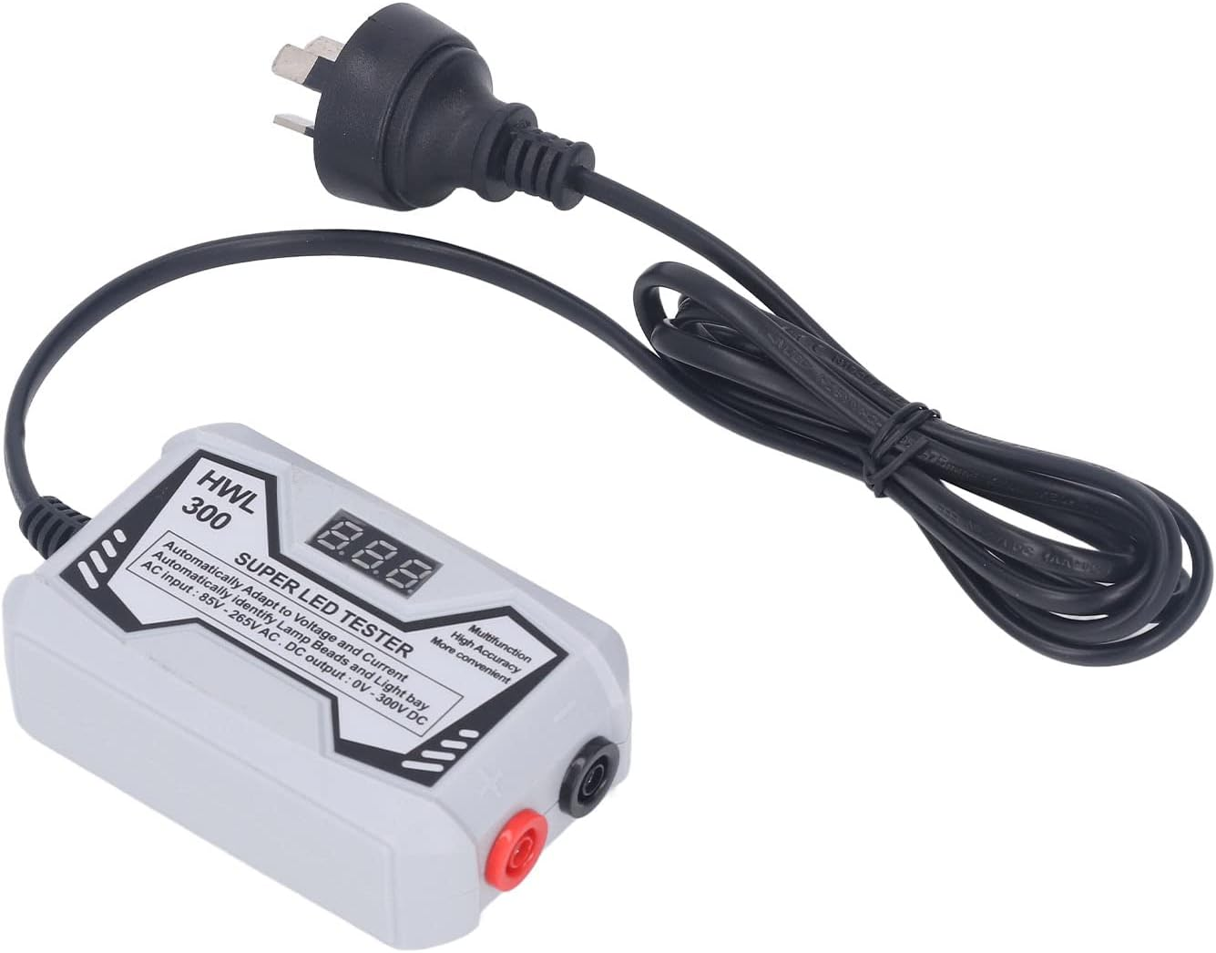 Super LED Tester, 85‑265V 18W Portable Adjustable Voltage Non Electric Shock Real Time Digital Display Automatic Detection TV Backlight Tester for Inspection (AU Plug)