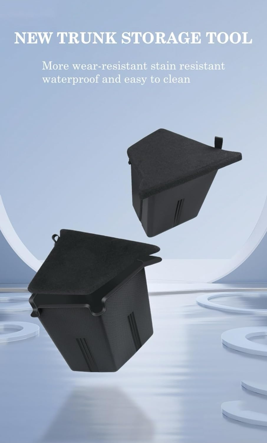 Tesla Model Y Accessory 2024 Australia Rear Trunk/Boot Organizer Storage Boxes with Lids, Side Storage Bins for Tesla Model Y Accessories 2021-2024 High-Quality, Easy Installation. image number 1