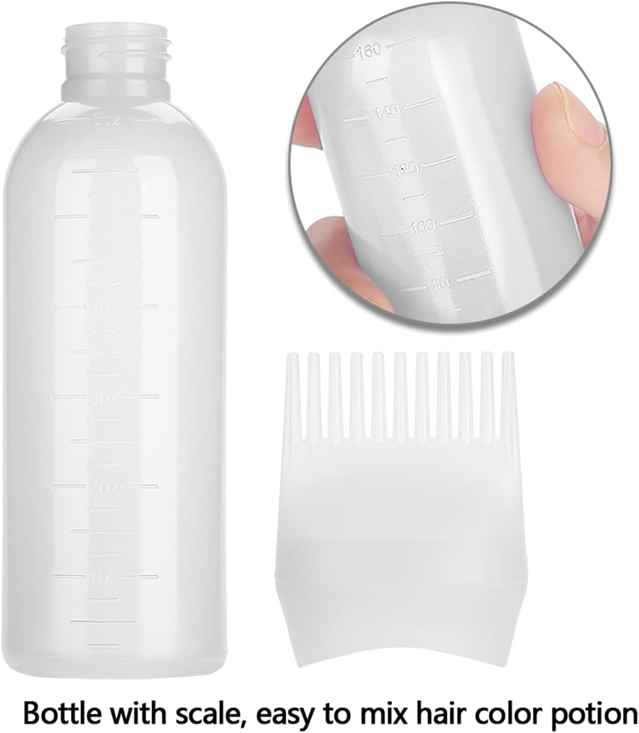 Honiwu Hair Applicator Bottle, 160 Ml Hair Oil Applicator, Hair Dye Brush Bottle, Root Comb Applicator Bottle for Hair Dye image number 5