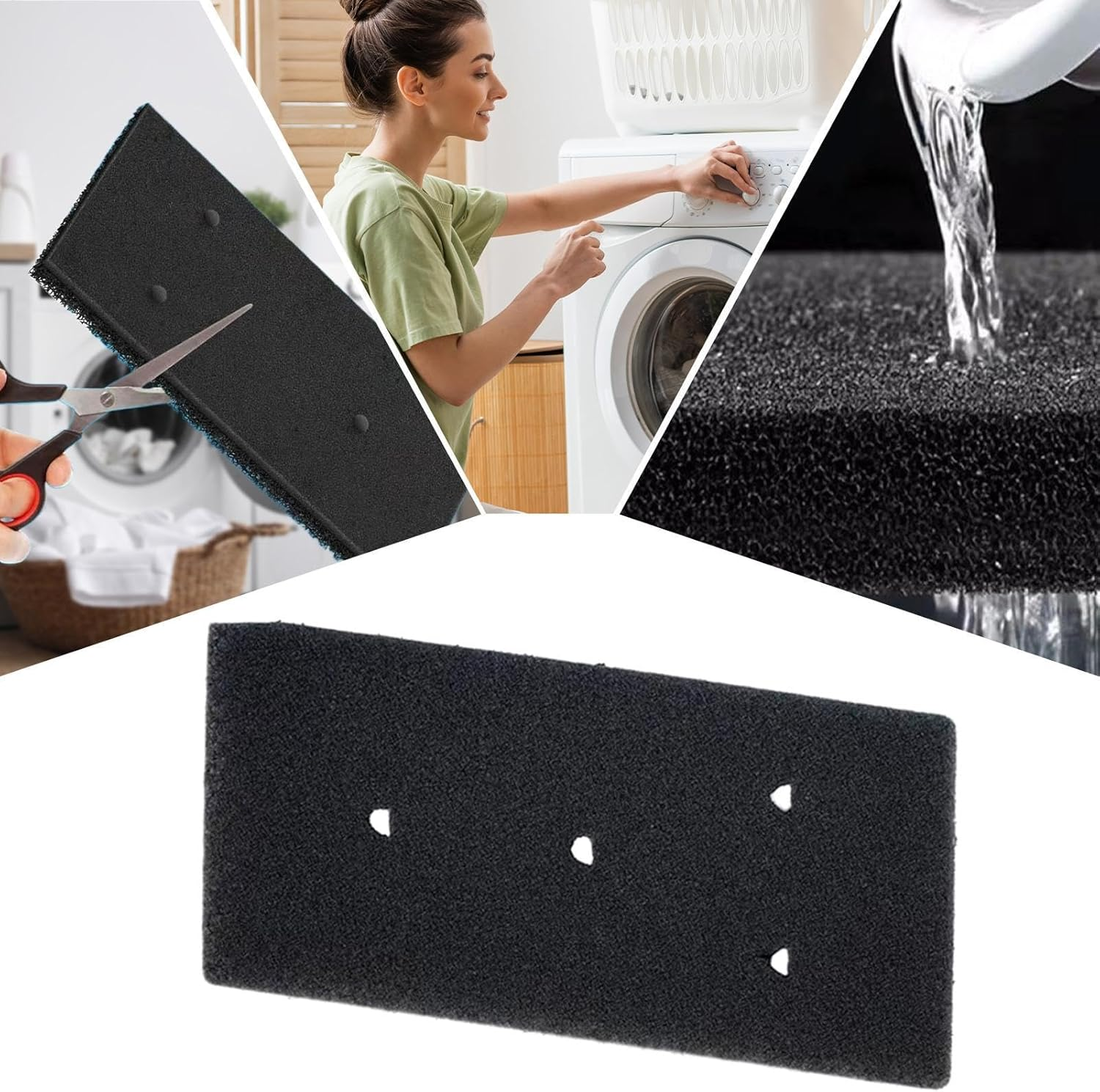 Filter Sponge,Safe Lint Filtration Dryer Filters | Replacement Tumble Dryer Filters, Condensing Dryer Sponge Filter for Washer Dryer Combo image number 2