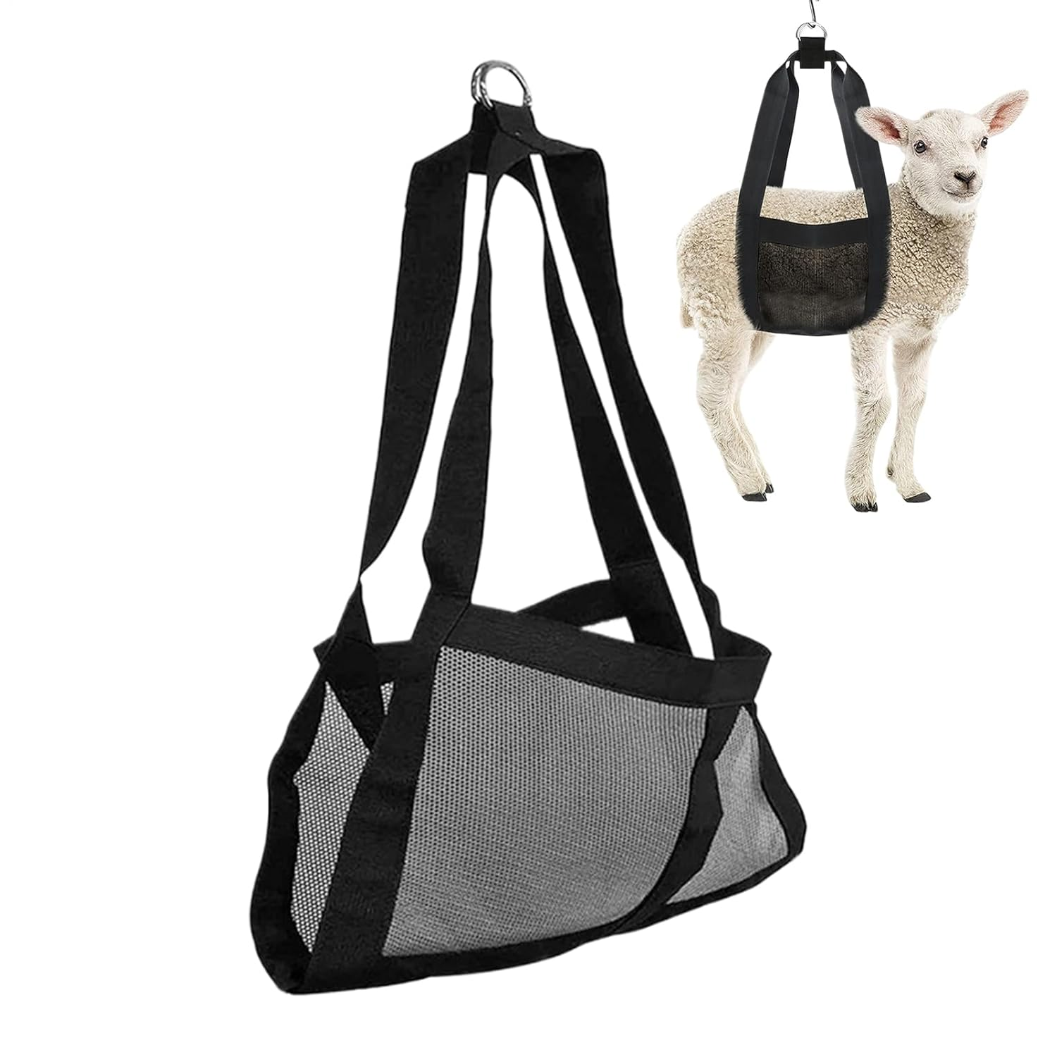 Calf Weighing Sling, Assist Weighing Slings for Small Animals, Adjustable Livestock Lifting Supplies for Calves Goats Puppies Rabbits Lambs Sheep image number 3