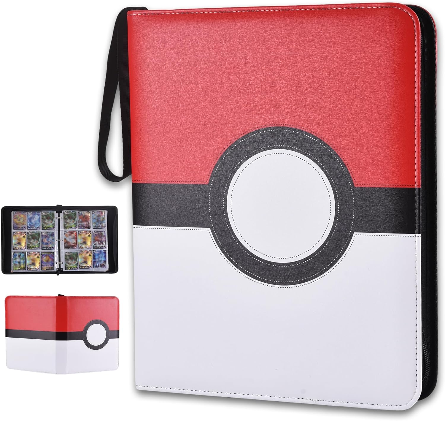 LIKHOPER Card Binder 9 Pockets, 900 Pockets Card Holder with 50 Removable Sleeves, Trading Card Collector Zipper Album Holder, Card Folder for MTG, TCG, Sports Cards