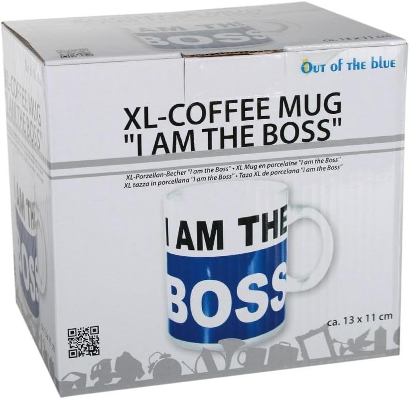 Out of the Blue I 'M the Boss Mug Made from Porcelain 13 X 11 Cm Mug XL Tea/Coffee Mug image number 2
