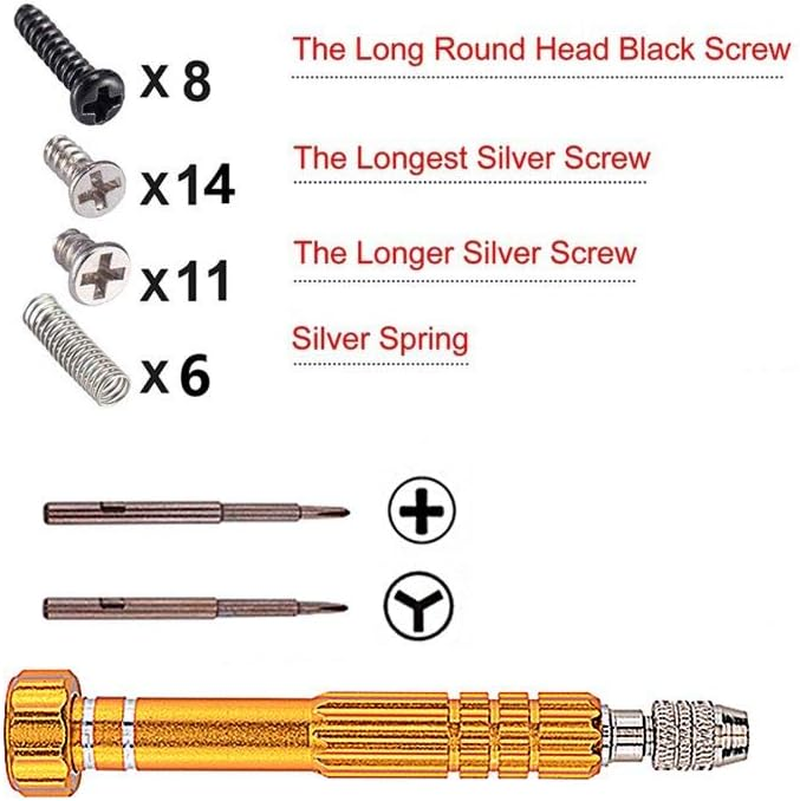 Extremerate Chrome Pink Glossy Replacement ABXY Direction Keys SR SL L R ZR ZL Trigger Buttons Springs, Full Set Buttons Fix Kits with Tools for Nintendo Switch Joy-Con - Joycon Shell NOT Included