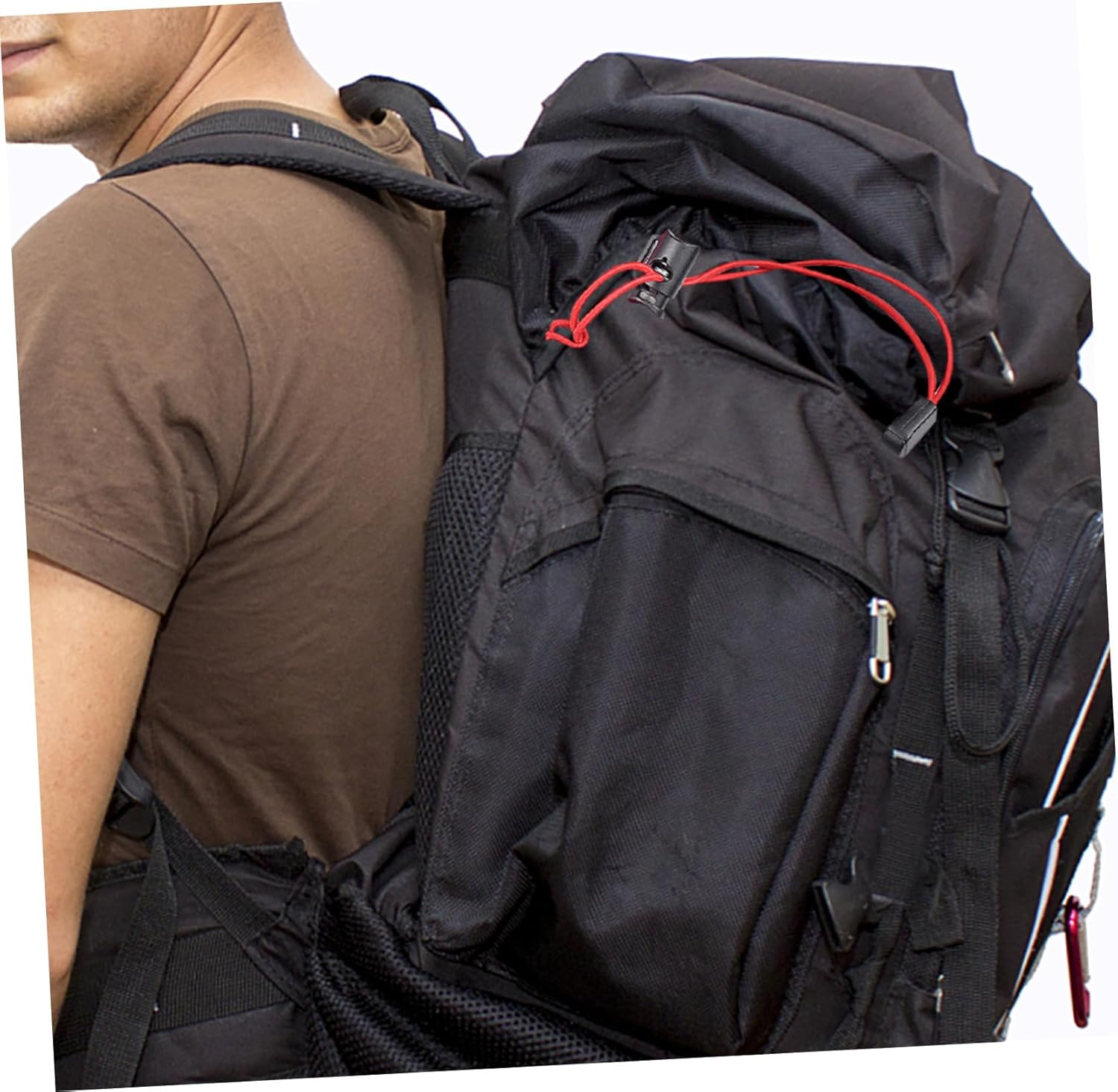 BCOATH 4Pcs Adjustable Elastic Rope Tie down Straps for Backpack Outdoor Travel Storage Fastening