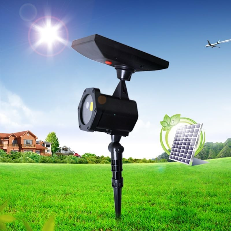 LED Solar Christmas Projector Spotlight - Outdoor Decorative Laser Light for Holiday Ambiance image number 1