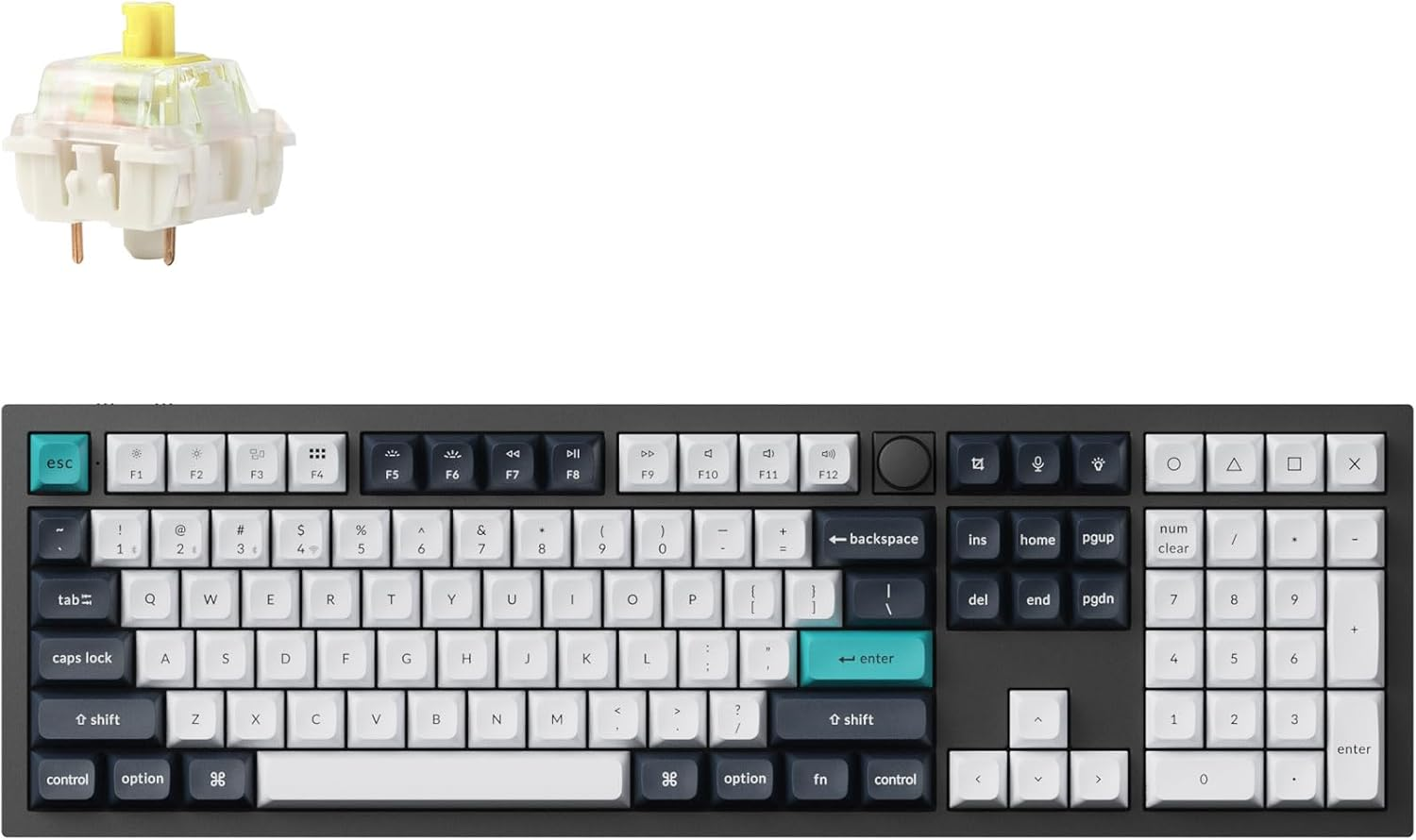 Keychron Q6 Max QMK/VIA Bluetooth Wireless /2.4 Ghz/Usb-C Wired Custom Mechanical Keyboard, Full Size Programmable Knob RGB Backlit Hot-Swappable Gateron Banana Switch for Mac Windows Linux - Black image number 2