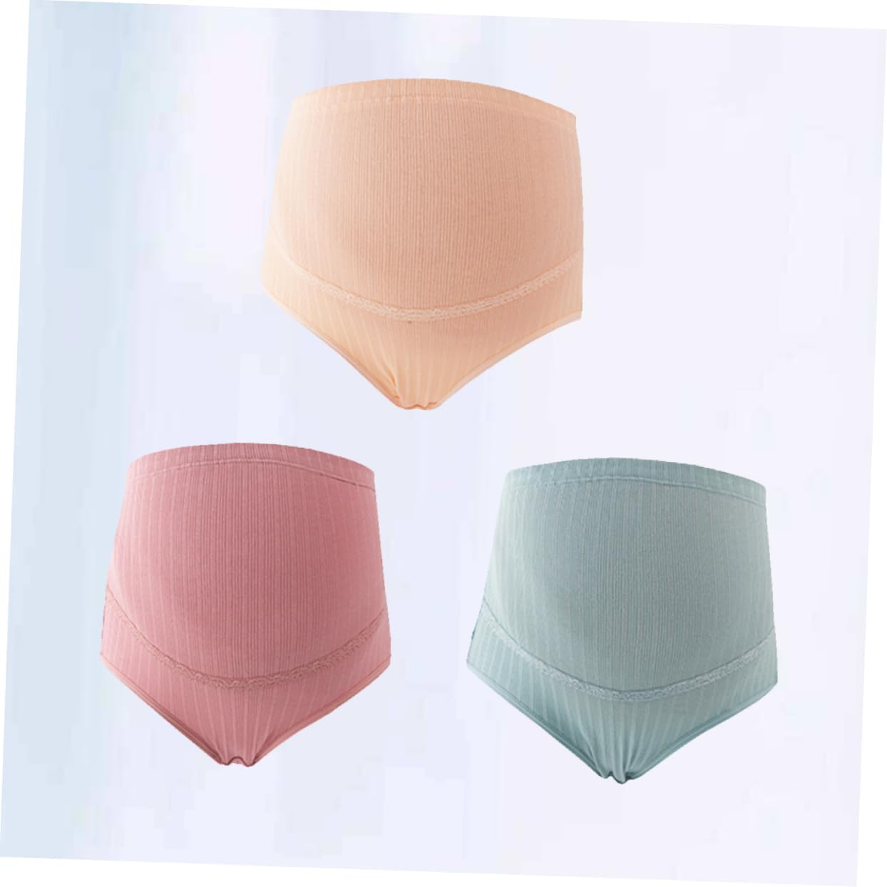 3Pcs High Waist Maternity Panties Cotton Comfortable Underwear for Pregnant Women Postpartum Wear image number 2