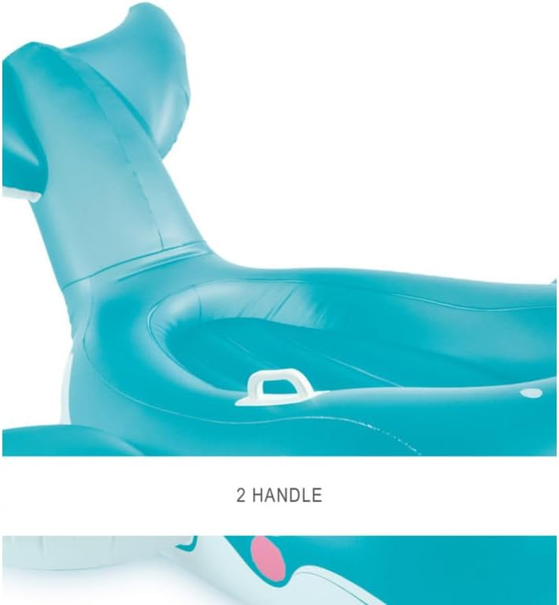 Intex Whale Pool Inflatable Ride-On, Blue, 1.68 M X 1.4 M image number 3