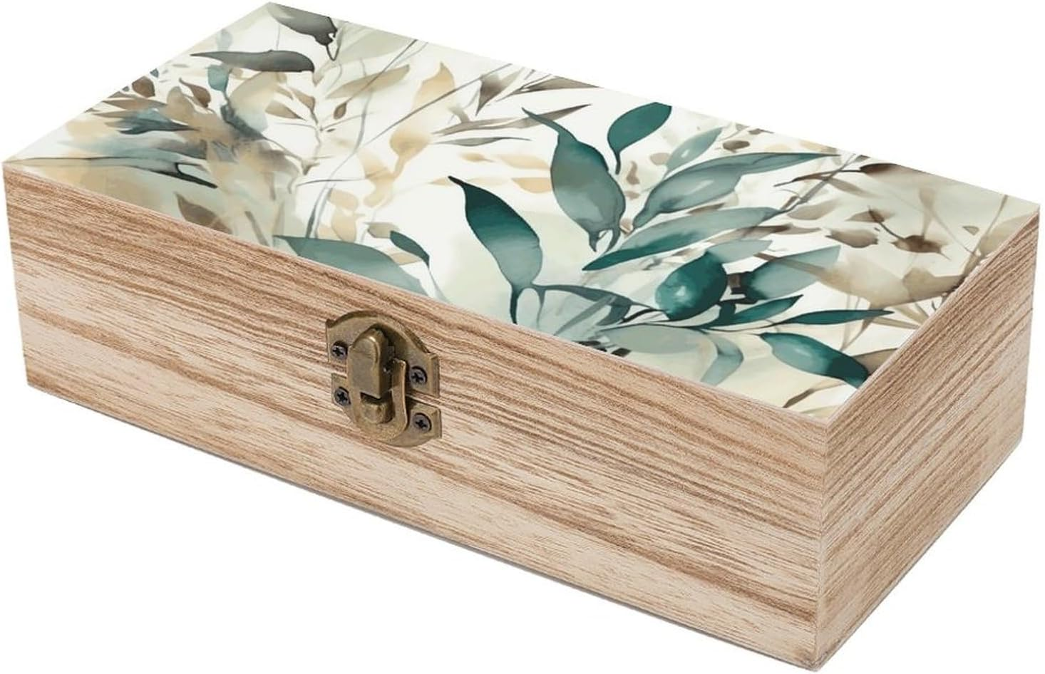 Leaves Wooden Box Wood Wedding Keepsake Boxes with Lids Small Decorative Boxes Lightweight Wooden Memory Storage Box for Crafts Keepsakes Jewelry Photo Letter Storage image number 5