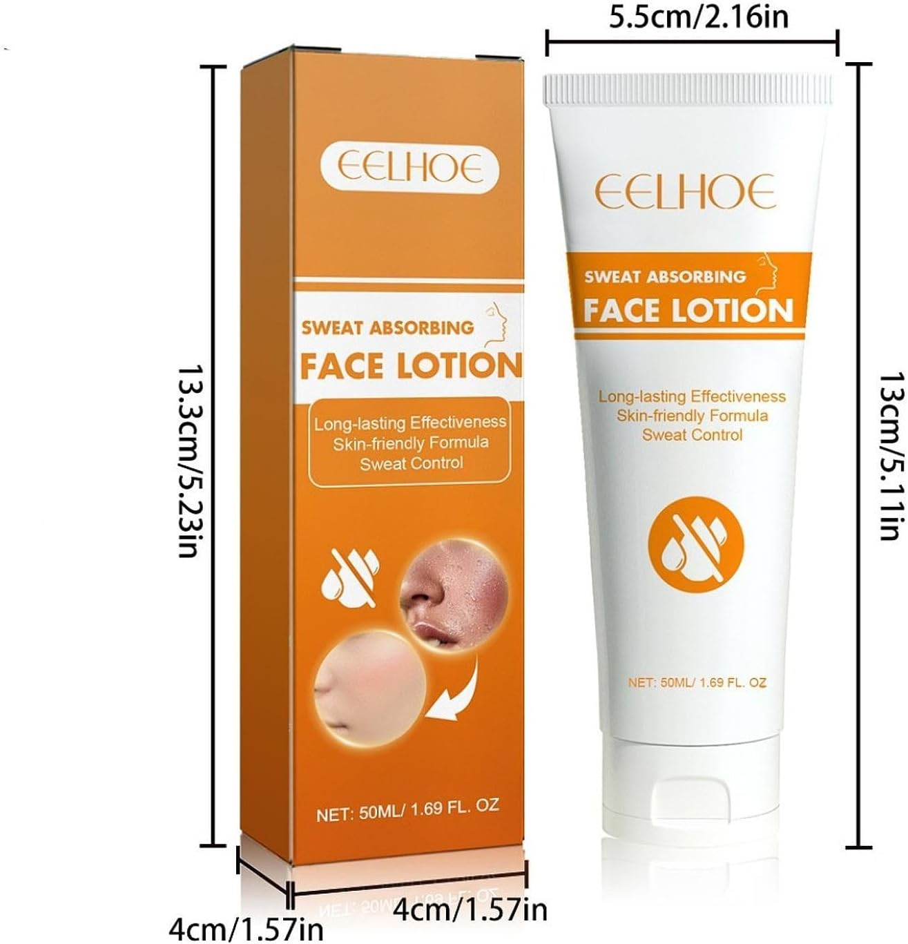 Oshhni Face Antiperspirant for Face Forehead and Scalp Portable Lightweight for Men Women Oily Face Control for Women Birthday Gift image number 6