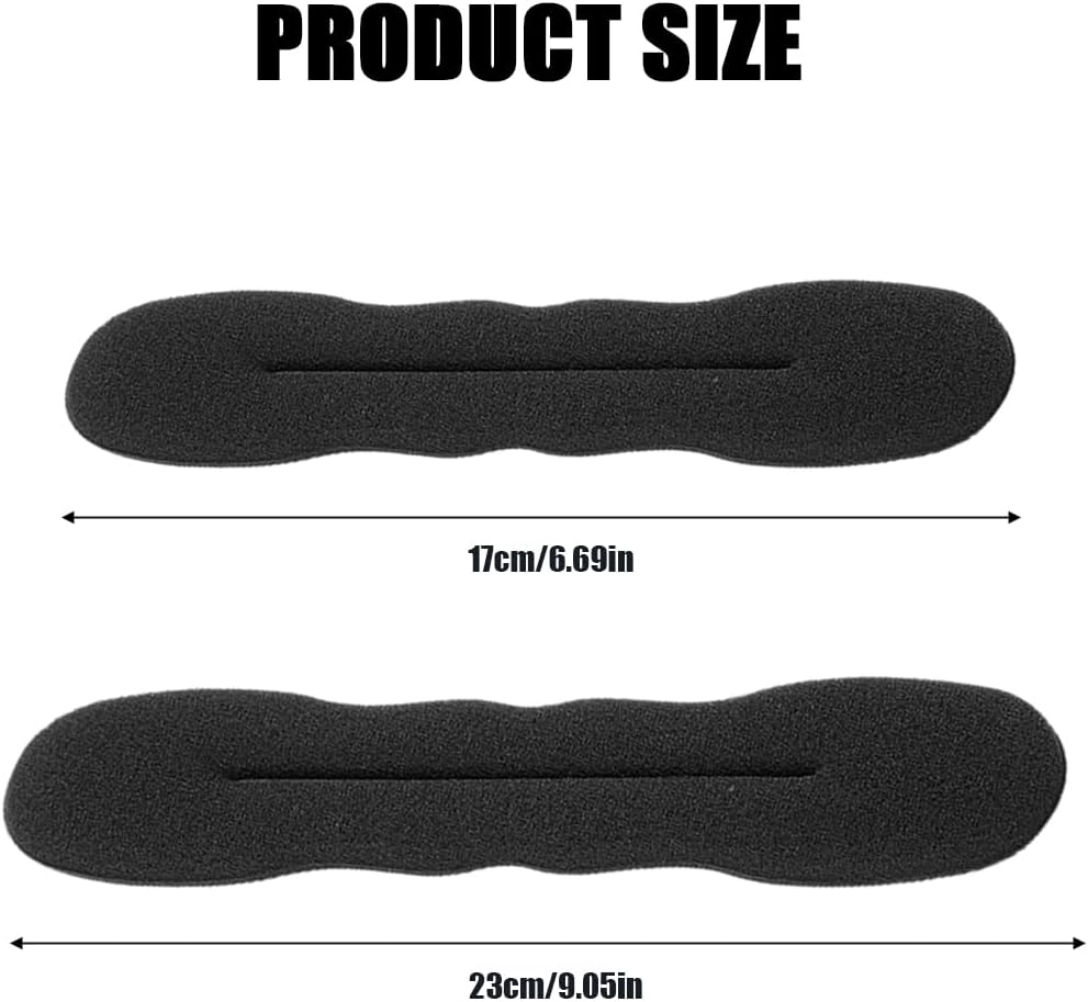 Pack of 4 Hair Bun Maker Upgraded Hair Holder Sponge Clips Hair Styling Doughnut Bun Hair Twist Curler Donut Tools Magic Hair Bun 2 Large and 2 Small image number 2