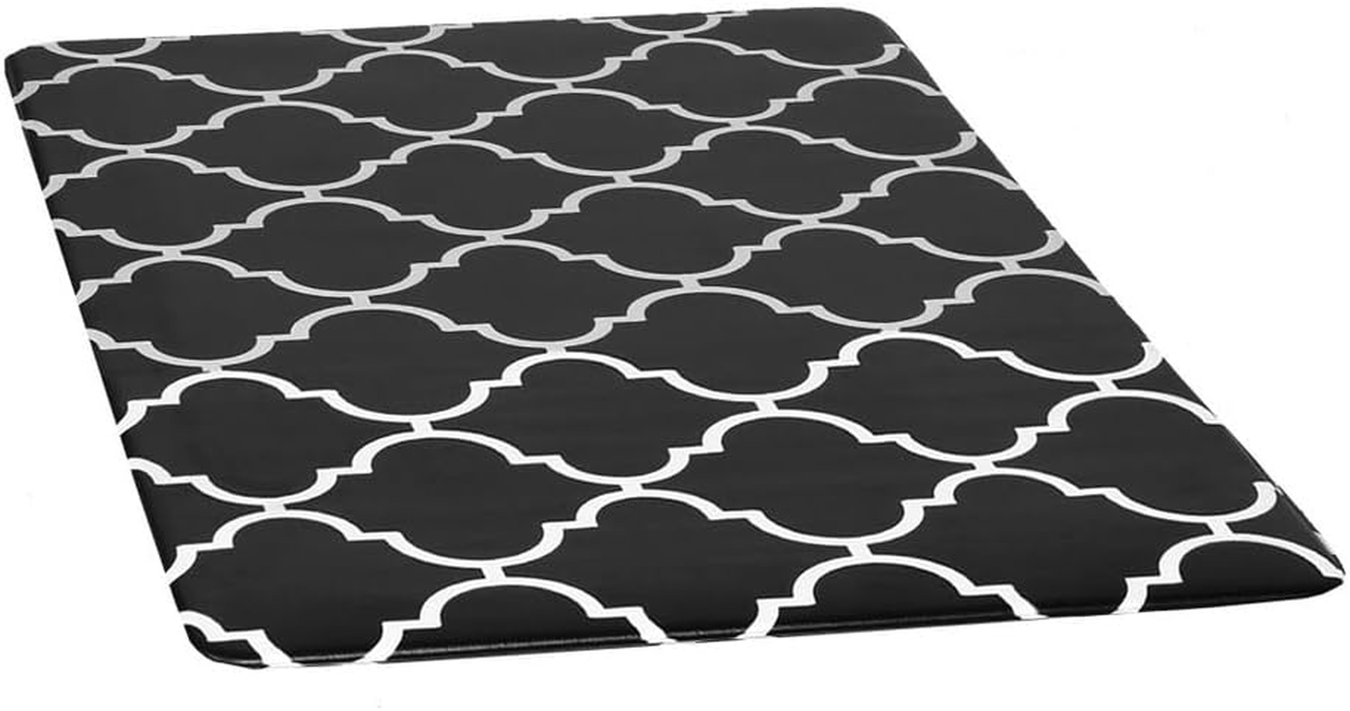 Artiss Kitchen Mats, 45 X 75Cm PVC Non-Slip Floor Rugs anti Fatigue Door Standing Mat, Waterproof Comfort Carpet for Living Room Bathroom Laundry Sink, Black image number 5