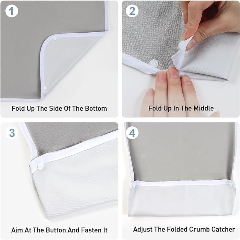 Pozico Adult Bibs for Eating - Unisex, Terry Cloth，Absorbent Front, Waterproof Back, Easy to Clean & Crumb Catcher image number 1